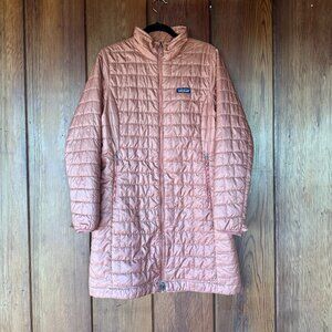 Patagonia Nano Puff Parka Women’s L Insulated Long Jacket Century Pink